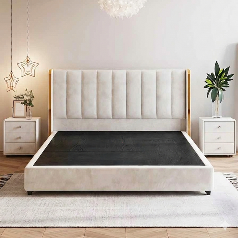 Heirloom Premium Upholstered Bed In Suede