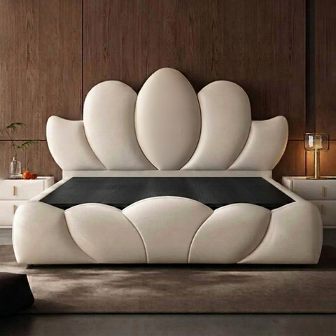 Lotus Luxury Upholstered Kids Bed Hydraulic Storage In Suede