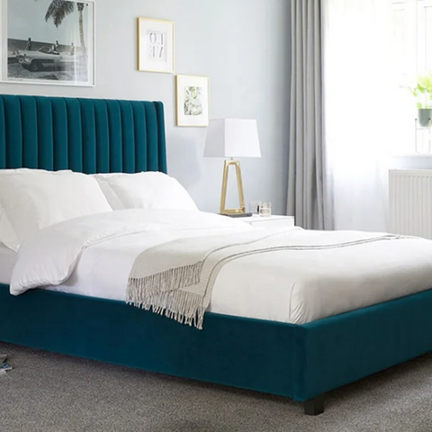 Wisdom Premium Upholstered Bed In Suede