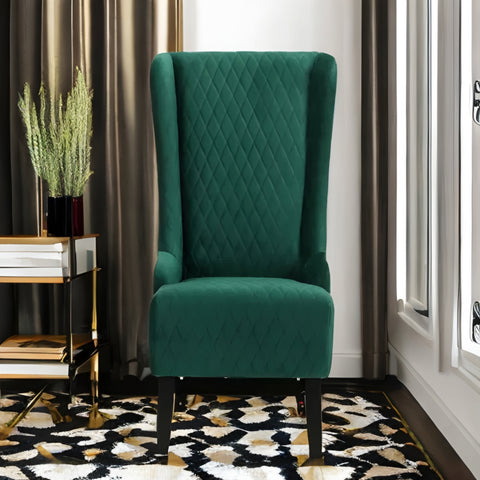 Victorian Velvet Wing Chair