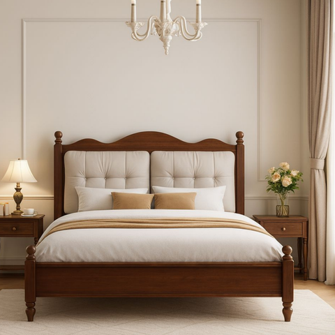 Antwerp Solid Wood Wooden Bed