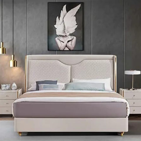 Phoenix Luxury Upholstered Bed In Suede