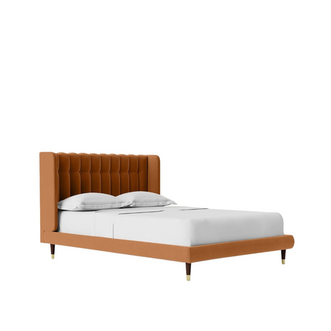 Kochi Designer Upholstered Bed In Suede