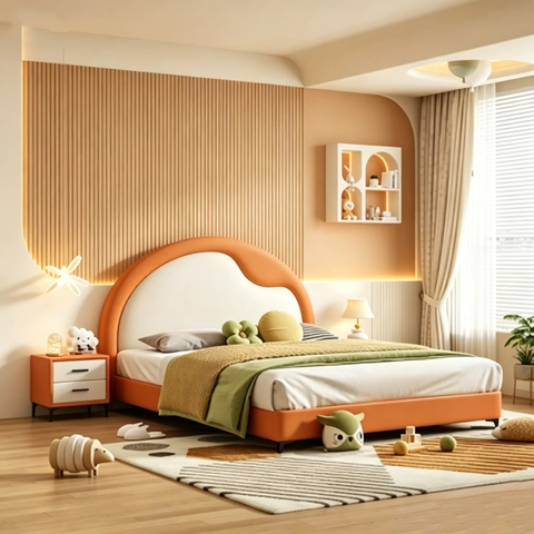 Wonder Luxury Upholstered Kids Bed Non Storage In Suede