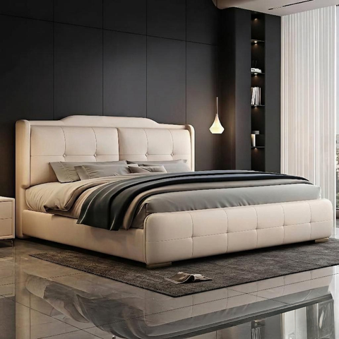 Tale Elegance Upholstered Bed in Micro Fabric