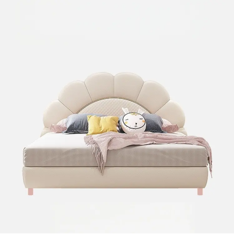 Jorge Luxury Upholstered Kids Bed In Suede