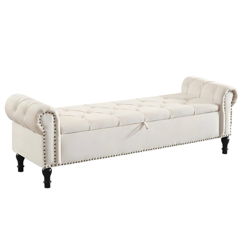 Asiatic Upholstered Ottoman With Storage