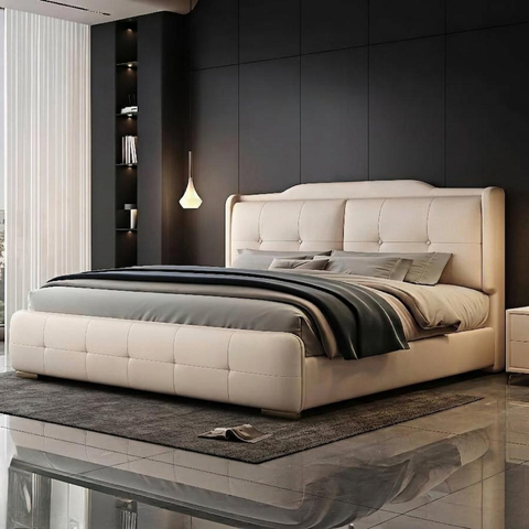 Tale Elegance Upholstered Bed in Micro Fabric