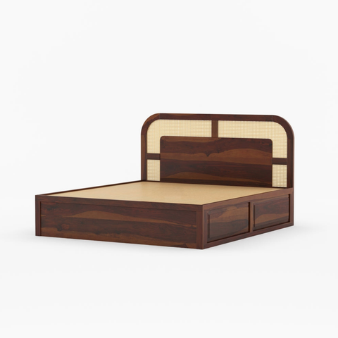 Lotus Premium Solid Wood Wooden Bed