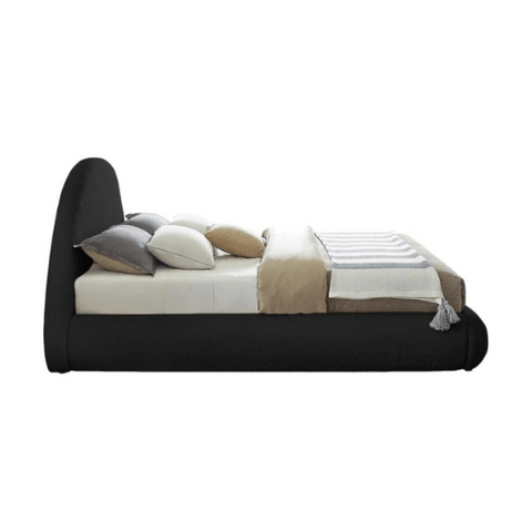 Luna Luxury Upholstered Bed In Towel Suede Fabric
