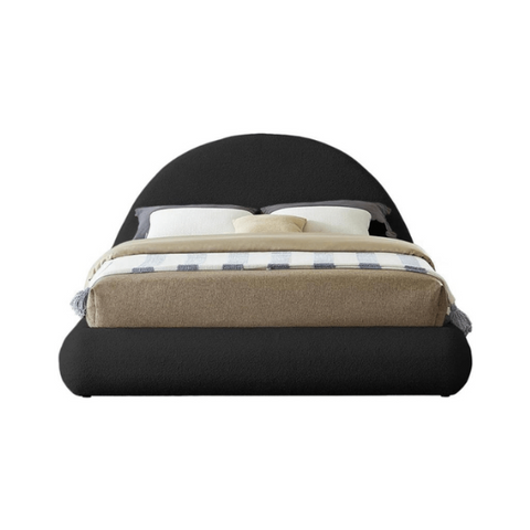 Luna Luxury Upholstered Bed In Towel Suede Fabric