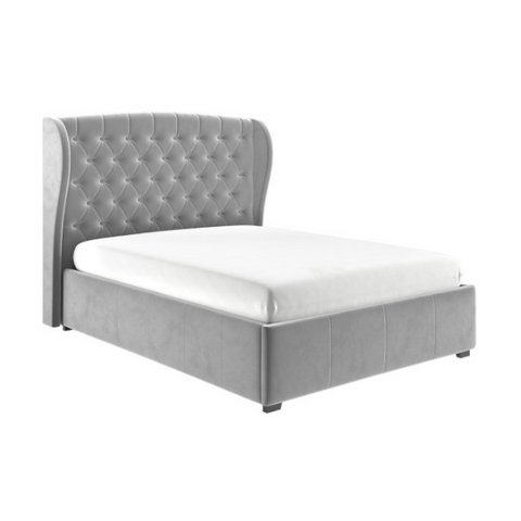 Kobe Modern Upholstered Bed Without Storage In Suede