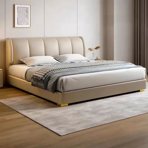 Adora Luxury Upholstered Bed In Suede Fabric