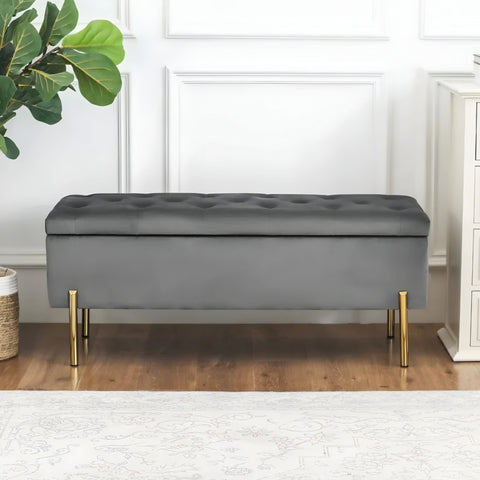 Vertico Upholstered Ottoman With Storage