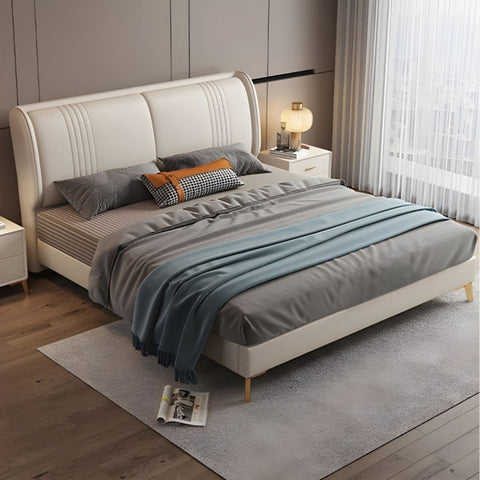 Rocking Upholstered Bed In Leatherette