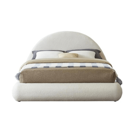 Luna Luxury Upholstered Bed In Towel Suede Fabric