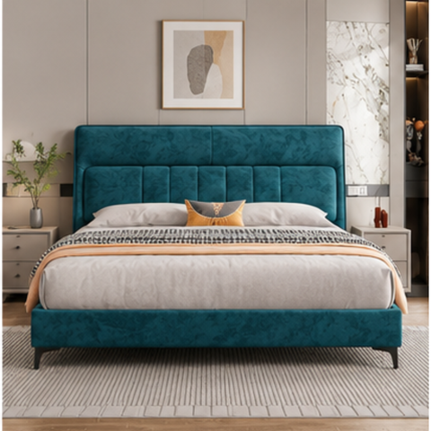 Texas Luxury Upholstered Bed  In Leatherette