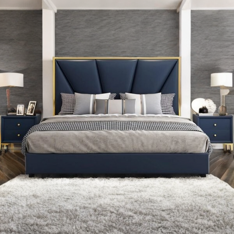 Egypt Luxury Upholstered Bed In Leatherette