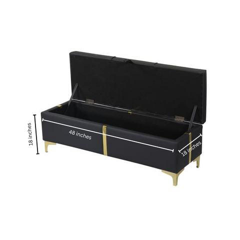 Elegant Upholstered Ottoman With Storage