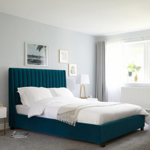 Wisdom Premium Upholstered Bed In Suede