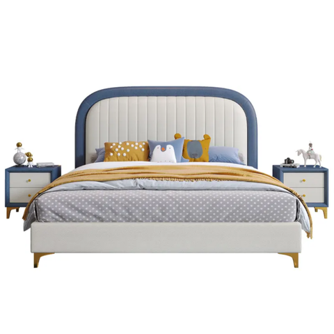 Flair Luxury Upholstered Kids Bed Non Storage In Suede