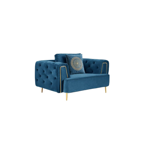 Haven Harbor Sofa Set In Velvet Fabric