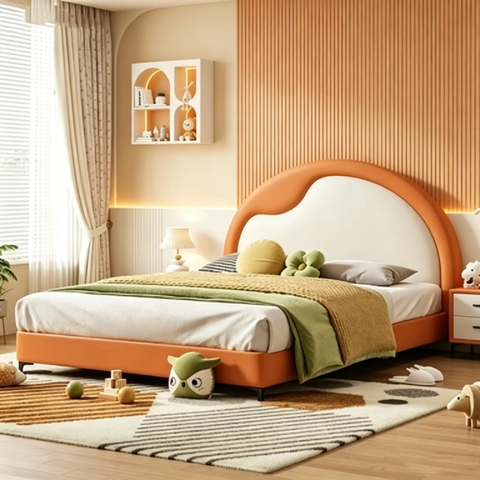 Wonder Luxury Upholstered Kids Bed Non Storage In Suede