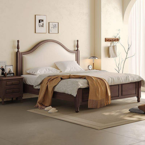 Ellen Solid Wood Wooden Bed