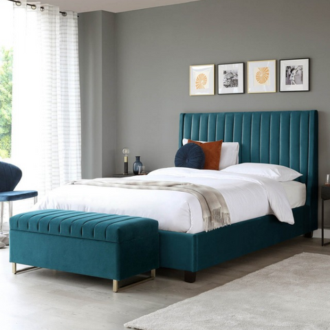 Wisdom Premium Upholstered Bed In Suede