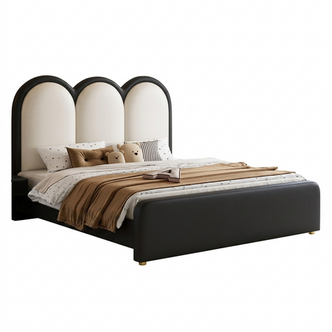 Brady Upholstered Kids Modern Bed In Suede