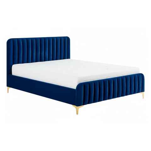 Rome Luxury Upholstered Bed In Suede