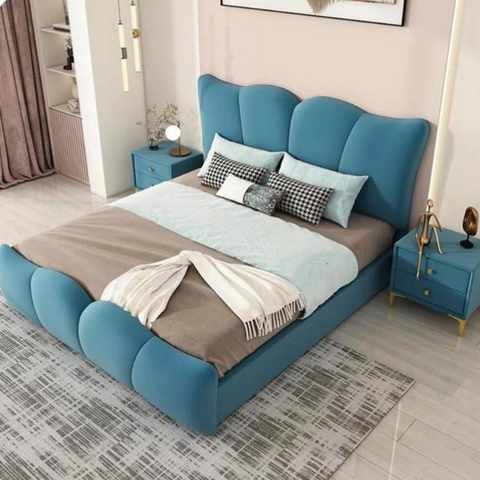Lucius Luxury Upholstered Bed In Suede