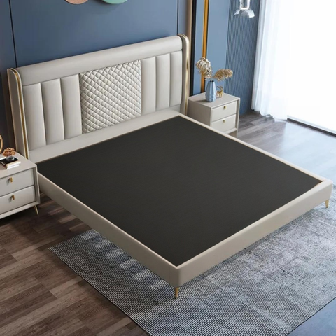 Okinawa Elegance Upholstered Luxury Bed With Hydraulic In Fabric