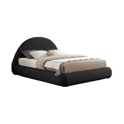 Luna Luxury Upholstered Bed In Towel Suede Fabric