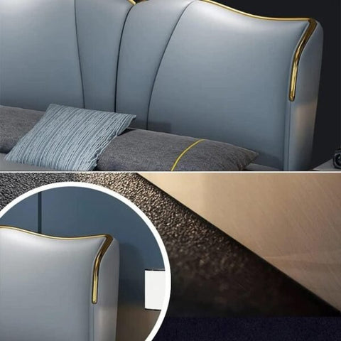 Rize Luxury Upholstered Bed Manual Storage In Fabric