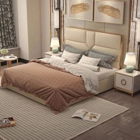 Rolex Premium Upholstered Bed In Suede