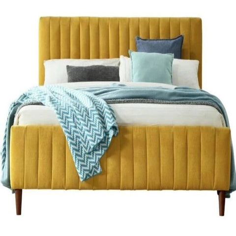 Konya Luxury Upholstered Bed Without Storage In Suede