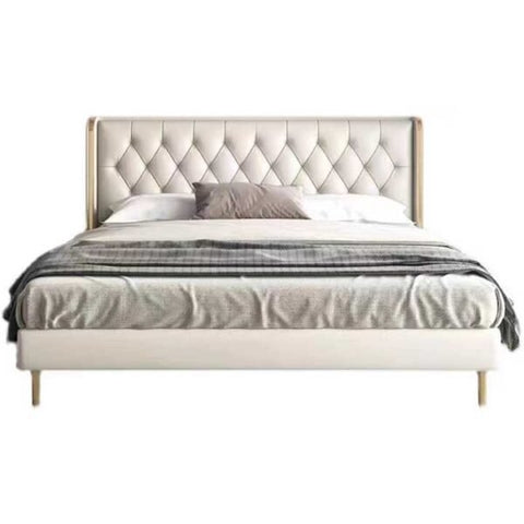Nova White Upholstered Bed Hydraulic Storage In Leatherette