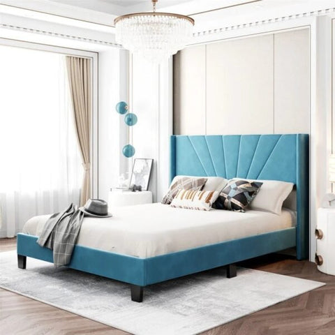 Noax Upholstered Bed Without Storage In Suede