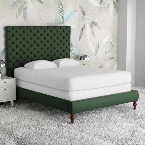 Ketty Luxury Upholstered Bed Without Storage In Suede