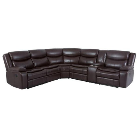 Urban Utopian Sectional Manual Recliners In Leatherette