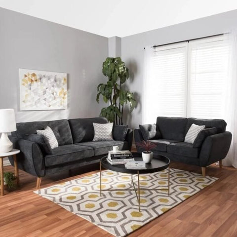 Opulence Plush Luxury Sofa Set In Suede