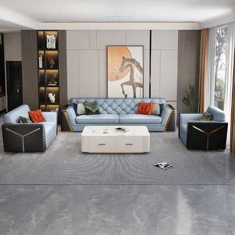 Tufted Loveseat Luxury Sofa Set