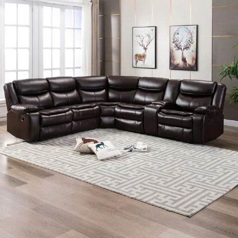 Urban Utopian Sectional Manual Recliners In Leatherette