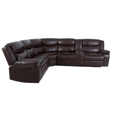 Urban Utopian Sectional Manual Recliners In Leatherette