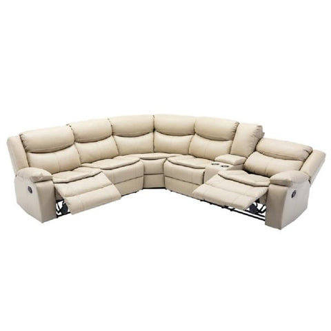 Urban Utopian Sectional Manual Recliners In Leatherette