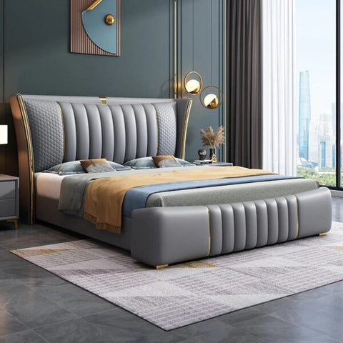 Close-up of Ankara Upholstered Bed Headboard – Quilted Fabric Design With and Without Storage