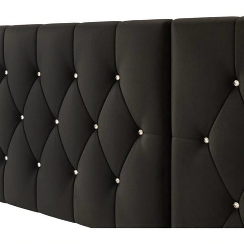 Casper Luxury Upholstered Bed With Manual Storage & Side Tables In Suede