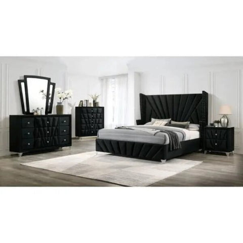 Bartın Upholstered Modern Bed In Suede