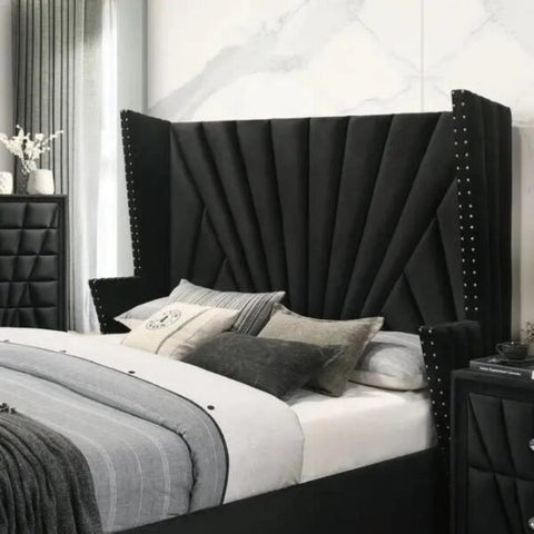 Bartın Upholstered Modern Bed In Suede